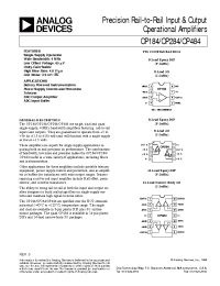 Datasheet OP184FP производства Analog Devices